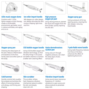 เครื่องดูแลผิวหน้าแบบตั้งโต๊ะ 2026 รุ่นใหม่ 11-in-1 Hydra Dermabrasion Oxygen Jet พร้อมปลั๊ก AU/US สำหรับการดูแลผิวหน้า - Product Image 3