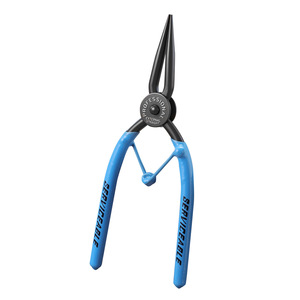 Pince à circlips 7 pouces en acier au carbone, droite et pliable, interne et externe, en forme de C, haute dureté, revêtement téflon antidérapant - Product Image 2