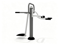 Station de fitness extérieure multifonction en acier durable pour parc public, équipement de fitness combiné avec masseur dorsal et Air Walker pour la communauté