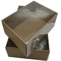 Vente en gros grande boîte cadeau personnalisée en carton ondulé marron pour vêtement de mariage avec couvercle transparent