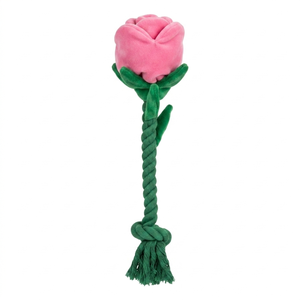 Jouets pour chiens de printemps et de la Saint-Valentin, jouets à mâcher interactifs en peluche et corde, jouets durables pour animaux de compagnie en forme de fleur, fabricant OEM ODM sur mesure - Product Image 3