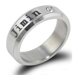 Nuevo Anillo y <span class=keywords><strong>Collar</strong></span> <span class=keywords><strong>de</strong></span> Acero Inoxidable con Nombre <span class=keywords><strong>de</strong></span> los Bangtan Boys, Estilo Coreano, Doble Uso, Unisex - Product Image 2