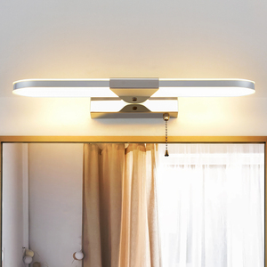 Lámpara de Pared LED Moderna para Baño, de Aleación de Aluminio, Rectangular, Luz Blanca Cálida 3500K, Montaje en Superficie, Regulable, Base E27 - Product Image 4