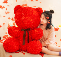 Ours en peluche géant Rose pour la saint-valentin, coussin doux en peluche, gros peluche, pour la saint-valentin, 80 CM