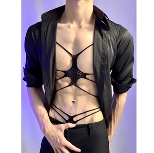 NUEVA Lencería Sexy Transparente de Rejilla para Hombre KJ 2027, Estilo Deportivo que Muestra los Músculos Abdominales, de Poliéster, para Hombres <span class=keywords><strong>Gay</strong></span> - Product Image 2