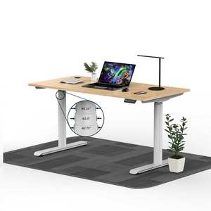 Ufficio doppio motore durevole moderno elettrico regolabile in altezza tavolo rotondo gamba scrivania telaio <span class=keywords><strong>Workstation</strong></span> Sit To Stand Up scrivania - Product Image 5