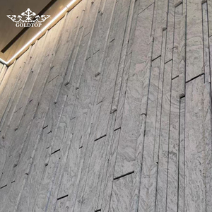 Dalles de granit blanc Viscount polies Goldtop Stone pour revêtement mural intérieur professionnel - Product Image 5