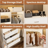 Armoire de chambre à coucher moderne sur mesure pour toute la maison, tiroirs en panneaux de particules, panneaux mélaminés, rangement pour appartement, salon, grande taille