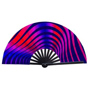 Abanicos de Mano de Bambú Personalizados de 13 Pulgadas, Grandes y Ruidosos, Arte Folclórico Tradicional, para Regalos Empresariales, para Baile en Línea, Abanico de Mano para Fiestas Rave - Product Image 2