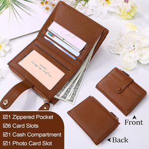 Portafoglio piccolo corto da <span class=keywords><strong>donna</strong></span> in pelle semplice alla moda con pochette in poliestere con fermasoldi da <span class=keywords><strong>donna</strong></span> - Product Image 4