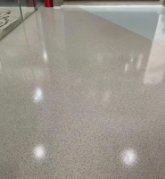 Peinture décorative pour sols en époxy aqueux à effet marbre avec sable coloré, résistante aux UV et à l'usure, pour usage intérieur