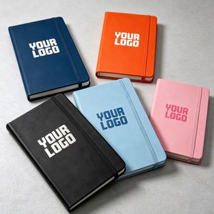 Portable A6 <b>Mini</b> Pocket <b>Notebook</b> With Pu Leather Cover Custom Logo Printed Promotional Company Gift <b>Notebooks</b> Business - Product Image 1
