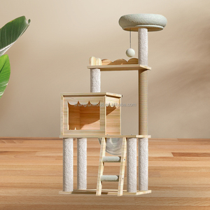 Sỉ đồ chơi thú cưng bằng nhung, đồ chơi thú cưng cao cấp, nhà cây leo cho mèo lớn, trụ cào móng, cây leo gỗ cho mèo - Product Image 4