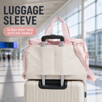 Sac de sport unisexe en polyester avec compartiment sec/humide, compartiment à chaussures, pochette pour bagage et sangle détachable, 20-35L