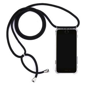 Couverture anti-chute de téléphone de lanière en nylon d'épaule de bandoulière avec la courroie pour l'<span class=keywords><strong>iPhone</strong></span> 16 15 14 13 12 <span class=keywords><strong>11</strong></span> <span class=keywords><strong>coque</strong></span> de téléphone de <span class=keywords><strong>collier</strong></span> clair de TPU - Product Image 4
