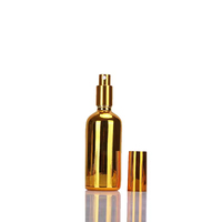 Bouteilles en verre électroplaqué brillant de tailles variées, contenants de stockage durables pour parfums et huiles de soin de la peau