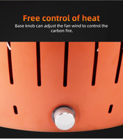 Nouveau design de barbecue portable au charbon de bois en acier inoxydable, barbecue turbo pour l'extérieur