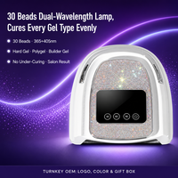 Lampe à ongles OEM 30 LED 365nm 405nm double longueur d'onde avec capteur infrarouge pour le durcissement du gel en 30 à 90 secondes, cinq doigts, pour importateurs