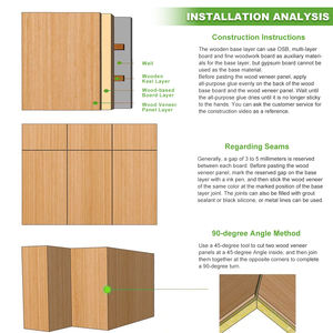 Plaque de bois en placage de noyer certifié FSC, écologique, pour meubles d'hôtel, portes, armoires, <span class=keywords><strong>panneaux</strong></span> de décoration murale - Product Image 4