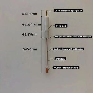 Électrode de référence Ag/AgCl <span class=keywords><strong>Chlorure</strong></span> <span class=keywords><strong>d</strong></span>'<span class=keywords><strong>argent</strong></span> <span class=keywords><strong>Argent</strong></span>é Électrode de référence Ag AgCl pour électrode électrochimique - Product Image 2