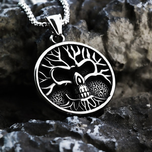 Yunnique-collar con colgante de árbol de la vida vikingo de acero inoxidable, amuleto Punk nórdico, regalo para hombres y mujeres, joyería de moda - Product Image 2