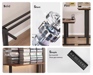 Tamaño DE LA MESA 1200*600*15MM altura ajustable 720mm-1189mm mesa de ordenador negro ajustable Escritorio de pie mesa de escritorio de oficina - Product Image 5