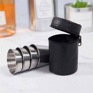 ชุดแก้วน้ำสแตนเลสแบบพกพาพร้อมฝาปิด สำหรับใช้งานกลางแจ้ง - Product Image 1