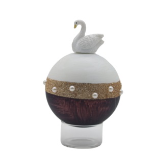 Un Cisne Caliente de Cristal de 8 cm de Diámetro para Decoración de Árboles de Navidad - Product Image 2