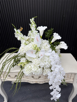 Composition florale de mariage blanche très vendue, fleurs artificielles en soie, lys calla blanc de 60 cm, centre de table pour décoration d'événements