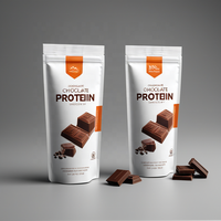 Prix d'usine, vente en gros personnalisée, sachets refermables à fermeture éclair, thermoscellables, au toucher doux, pour aliments, chocolat, protéines, en aluminium, PE, nylon