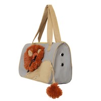 Bolsa de Transporte para Mascotas con Diseño de León, Gran Capacidad, para Perros y Gatos