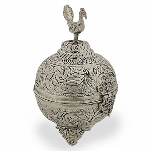 New Arrival Handmade Silver Plated Vintage Peacock Design Bowl Dibbi (Box) for Home Decoration and Wedding <b>Gifting</b> Item - Product Image 1