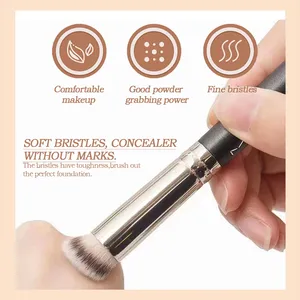 Double-Head Vegan nổi bật Kem che khuyết điểm bàn chải cho chỗ che Giấu & nền tảng du lịch sẵn sàng trang điểm bàn chải thiết lập ngày Valentine Quà Tặng - Product Image 5