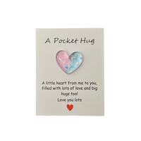 Nouveau dégradé rabat poche pantalon résine coeur décoratif cadeau câlin carte de voeux Confession amour symbole vieux bijoux
