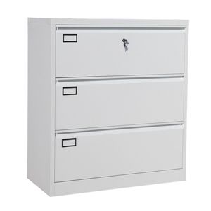 3 <strong>Drawer</strong> Metal <strong>Office</strong> Filing Cabinet Lockable Document Storage <strong>Unit</strong> with Central Lock System - Product Image 2