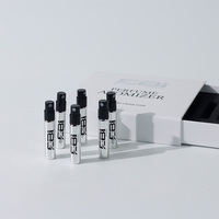 Flacons d'échantillon de parfum vides de 1ml 1.5ml 2ml 3ml Flacons en verre avec pulvérisateur noir blanc