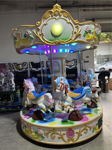 Beaux jeux à pièces enfants carouse 6 chevaux ride merry go round pour parc d'attractions - Product Image 4