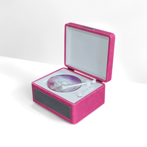 Reproductor de CD de Estilo Retro, Venta al por Mayor de Fábrica, Reproductor de Discos Inalámbrico BT, Dispositivo de Audio con Diseño de Maleta para Decoración de Escritorio - Product Image 1