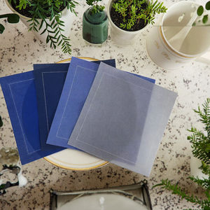 Posavasos de algodón cuadrado tejido monocromático de individualidad simple Fácil de llevar y arrancar Desechable impreso - Product Image 1