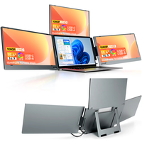 Moniteur portable Eimio 15,6 pouces 1080P IPS pour ordinateur portable, extension d'écran quadruple avec support pliable, interface Type-C, vente directe usine OEM