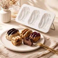 Moule à gâteau en silicone 3 pièces motif noix et pistache, 3 pouces, résistant au four, forme irrégulière, emballé individuellement, pour chocolat et pâtisserie