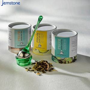 Tube en papier personnalisé recyclable pour le thé avec emballage en carton kraft, emballage en tube en papier - Product Image 1