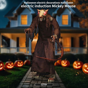 Novedad: Decoración Mecánica Eléctrica de Maggie el Ratón, Grande, Aterrador y Luminoso, para Halloween, Casa Embrujada o Parque de Atracciones - Product Image 3