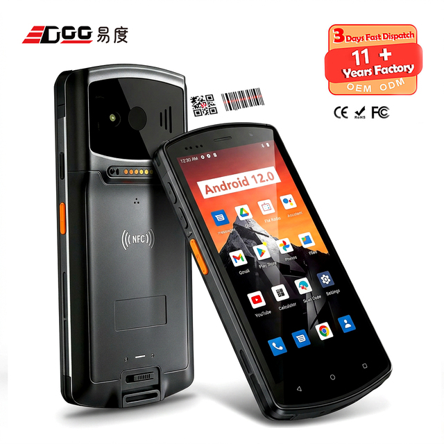 M91 High Quality 5.7 Inch Industrial Smart Terminal Android12 2D Barcode Scanner WIFI Rugged PDA EDOO M91 in Stock for Warehouse