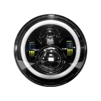 Phares LED 12V 45W éclairants, 7 pouces, avec Angel Eyes RGB, pour Jeep Wrangler tout-terrain, éclairage avant, mise à niveau universelle, éclairage automobile