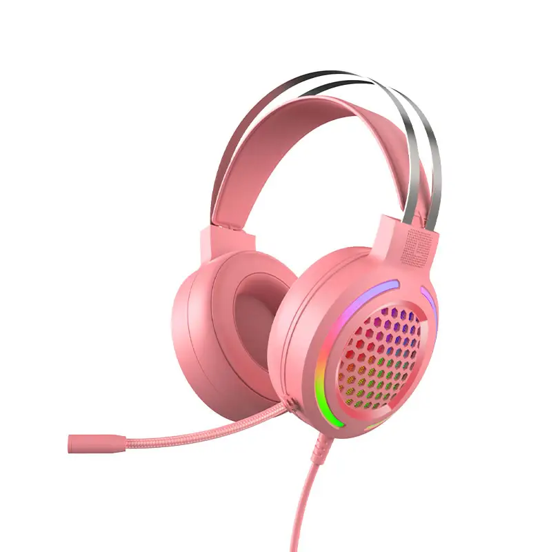 M12 en iyi fiyat kulaklıklar uzun tel aşırı kulak bilgisayar için oyun kulaklığı RGB ışık oyun kulaklık