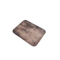 Plateau de service en mélamine bon marché, résistant au lave-vaisselle, design imitation bois, plateau rectangulaire en mélamine