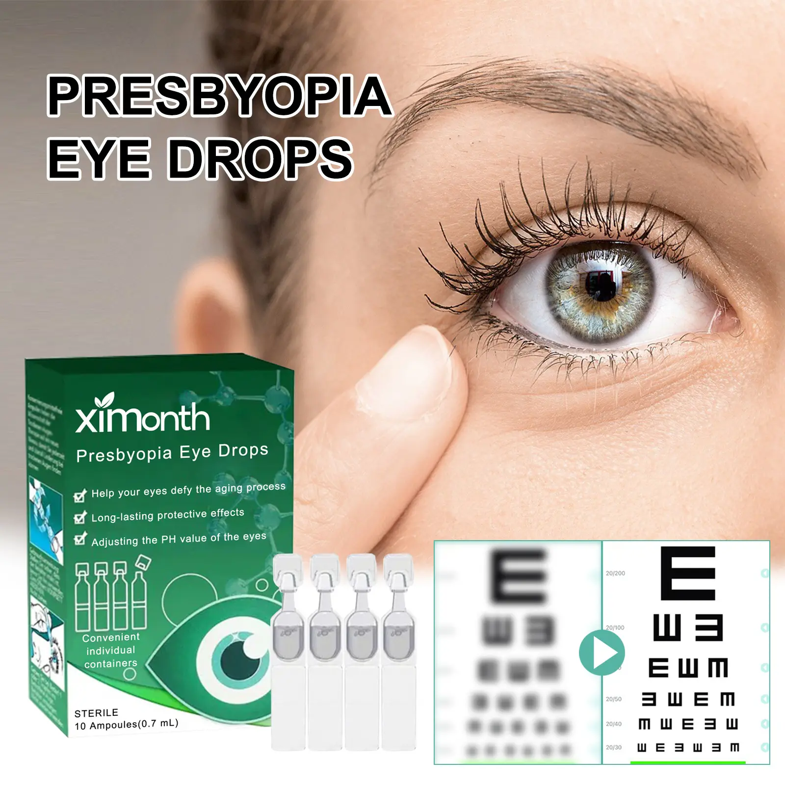 Ximonth mata bening kualitas tinggi mengurangi mata merah gatal kering menenangkan pandangan asphenopia perawatan melindungi penglihatan