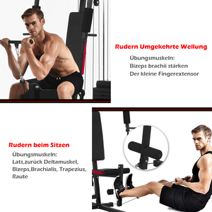 Mini Gimnasio Metálico Integrado, Equipo <span class=keywords><strong>de</strong></span> Fitness para el Hogar con Entrenamiento <span class=keywords><strong>de</strong></span> Fuerza para Pecho y Piernas - Product Image 5