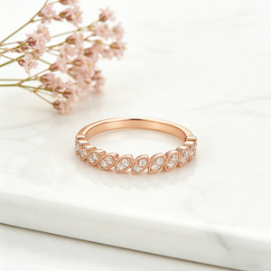 Anillo de compromiso y moda de plata personalizado con oro macizo de 10K/14K/18K, con circonitas cultivadas en laboratorio CVD de calidad IGI VVS-VS, corte brillante, estilo clásico y diseño en racimo. - Product Image 3
